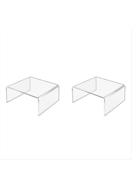 Akrilik Şeffaf U Şeklinde Saklama Rafı Akrilik Ayakkabı Rafı Bölücü Masaüstü Kozmetik Sergileme Rafı A (Yurt Dışından)