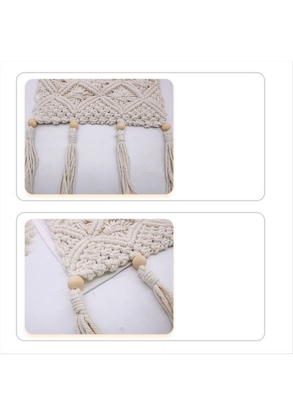 Makrome Kanepe Kol Dayama Düzenleyici Uzaktan Kumanda Tutucu Kanepe Yatak Başucu Koltuk Saklama Sepeti Dergi, Kitap Çantası (B) (Yurt Dışından) indirimleri