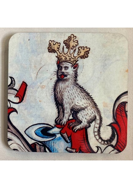 Parçalı Ortaçağ Kedi Bardak Altlığı Seti Kedi Desenli Yuvarlak Bardak Altlıkları, Bardak Altlıkları Kedi Bardak Altlığı (Yurt Dışından) fırsatları