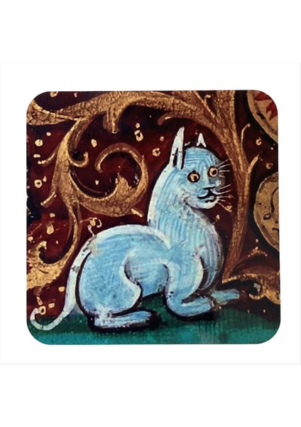 Parçalı Ortaçağ Kedi Bardak Altlığı Seti Kedi Desenli Yuvarlak Bardak Altlıkları, Bardak Altlıkları Kedi Bardak Altlığı (Yurt Dışından) indirimleri