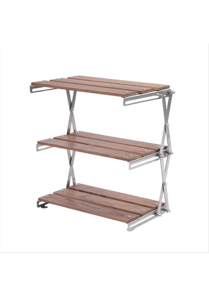 Açık Hava Kamp Rafı Taşınabilir 3 Katlı Raf Kolay Taşınabilir Katlanabilir Piknik Kamp Barbekü Katlanabilir Masa (Yurt Dışından)