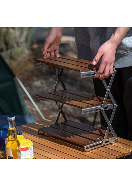 Açık Hava Kamp Rafı Taşınabilir 3 Katlı Raf Kolay Taşınabilir Katlanabilir Piknik Kamp Barbekü Katlanabilir Masa (Yurt Dışından) fiyatları
