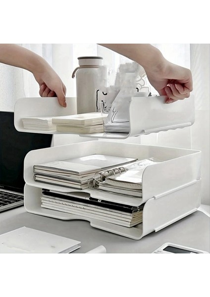 A4 Dosya Saklama Kutusu Masa Depolama Çok Katmanlı Raf Öğrenci Yurdu Kitaplığı Masa Rafı Ofis Malzemeleri (Yurt Dışından) modelleri