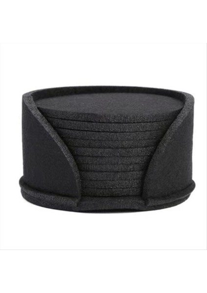 50 Adet Yuvarlak Keçe Bardak Altlığı Yemek Masası Koruyucu Ped Isıya Dayanıklı Bardak Altlığı Kahve Çay Sıcak Içecek Kupa Yer Matı, Siyah (Yurt Dışından)