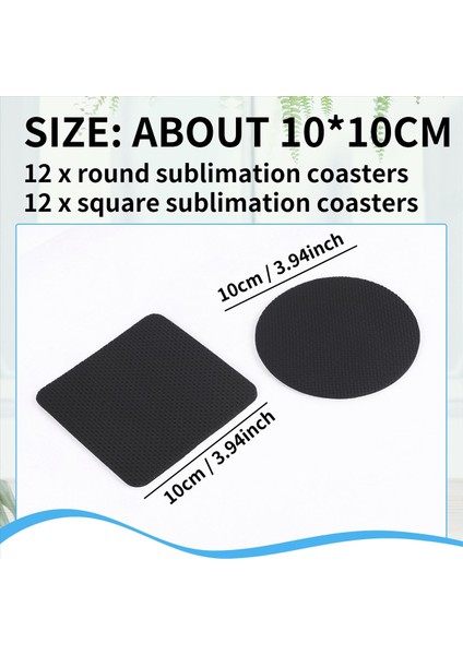 24 Adet Süblimasyon Boş Bardak Altlığı Boş Bardak Altlığı Süblimasyon Transfer Termal Baskı Resim El Sanatları Için Kauçuk Bardak Altlığı (Yurt Dışından) indirimleri