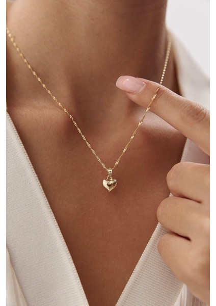 Altın Singapur Zincir Kalp Kolye fiyatları