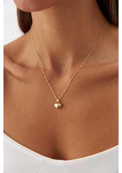 Altın Singapur Zincir Kalp Kolye fırsatları