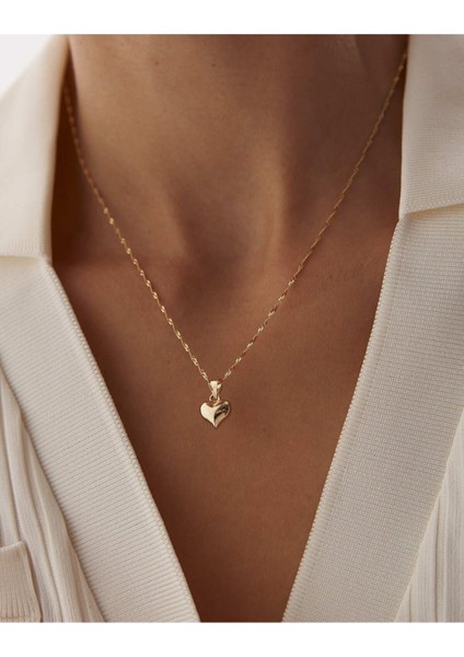 Altın Singapur Zincir Kalp Kolye indirimleri
