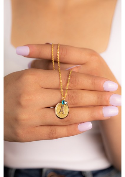 Altın Nazar Boncuklu Harf Kolye fırsatları