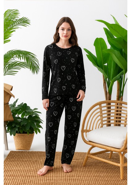 Mevsimlik Uzun Kollu Süet Kadın Pijama Takımı- Bisiklet Yaka Kadın Pijama fiyatları