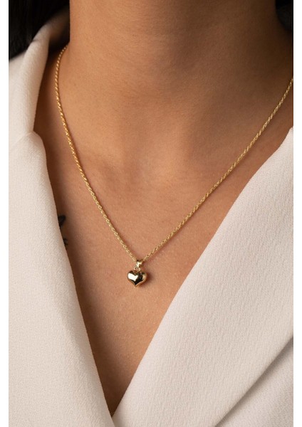Altın Ince Halat Burgu Zincir Kalp Kolye fiyatları