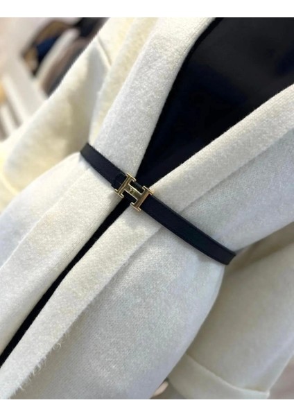 Kadın Siyah Gold Tokalı Kemer Pantolon Kemeri Ceket Kemeri fiyatları