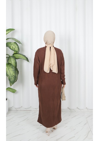 Baklava Desenli Triko Elbise indirimleri