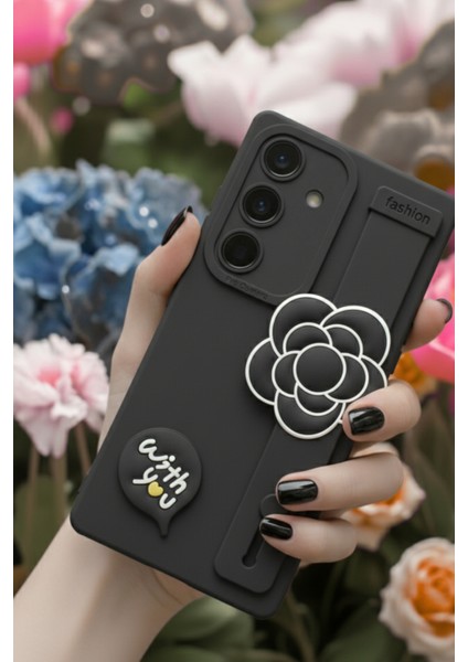 Samsung S24 Uyumlu Kılıf Siyah Renk 3D Figürlü Darbe Emici Yumuşak Silikon Kapak