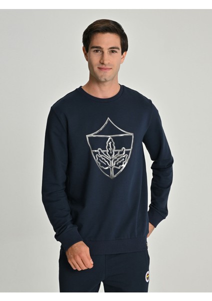 Erkek Trıbun Metalik Detaylı Sweat