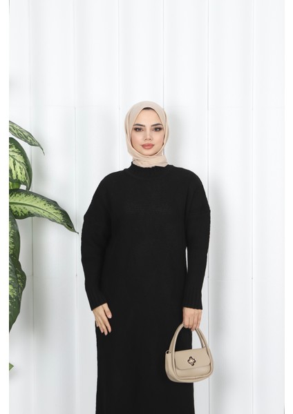 Baklava Desenli Triko Elbise modelleri