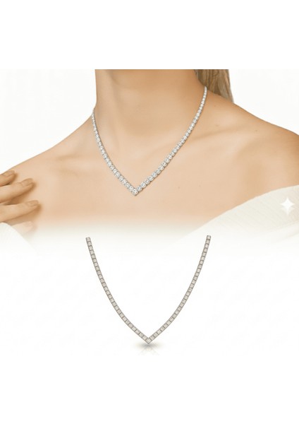 Vera 925 Ayar Gümüş Ithal Şık Kadın Kolye fiyatları