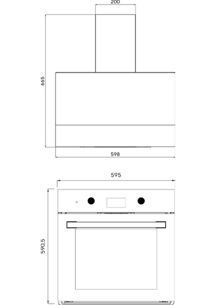 Digital Plus 15 Programlı 2\'li Siyah Ankastre Set (Fırın-Davlumbaz) fırsatları