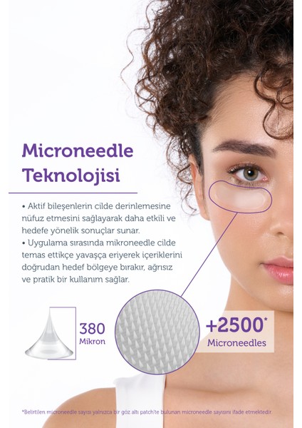 Microneedle Teknolojili Aydınlatıcı & Ince Çizgi Karşıtı Göz Altı Patch modelleri