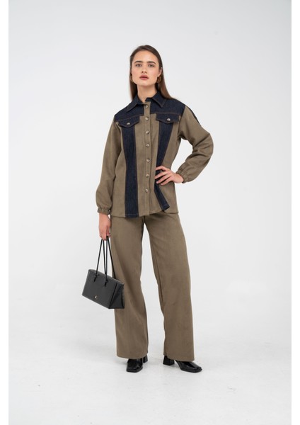 Kadife Jean Detaylı Ikili Takım K1744 modelleri