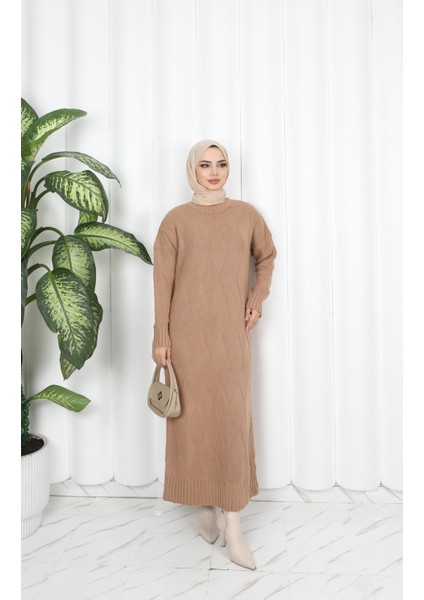 Baklava Desenli Triko Elbise fiyatları