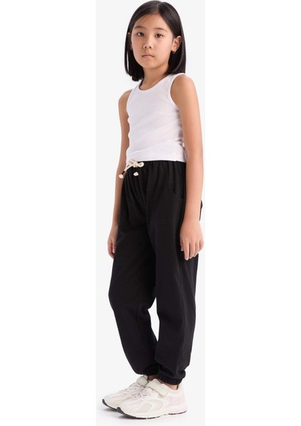 Kız Çocuk Beli Lastikli Cepli Jogger Eşofman Altı Z8779A625SM