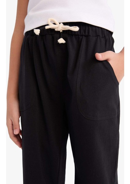 Kız Çocuk Beli Lastikli Cepli Jogger Eşofman Altı Z8779A625SM