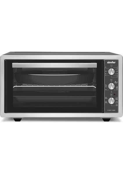 4507 İnox Gri 45 LT Turbo Fan Mini/Midi Fırın - 6 Fonksiyon, Pop-Up Düğme, Yoğurt Yapma & Buz Çözme