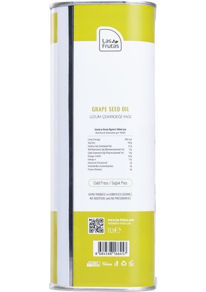 Yemeklik Üzüm Çekirdeği Yağı 1 Litre – Soğuk Sıkım, Saf & Doğal indirimleri