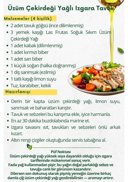 Yemeklik Üzüm Çekirdeği Yağı 1 Litre – Soğuk Sıkım, Saf & Doğal