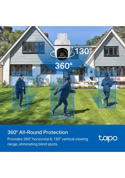 Tapo C500 V2.0 Işıklı ve Renkli Gece Görüşlü , Sesli ve Işıklı Alarm , Yatay/dikey 360 Derece Dış Mekan Wi-Fi Güvenlik kamerası