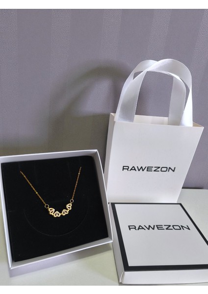 Kutulu ve Çantalı Gold Renk Mıknatıslı Açılabilir Yonca Kolye -Sevgiliye Hediye Doğum Günü Arkadaşa modelleri