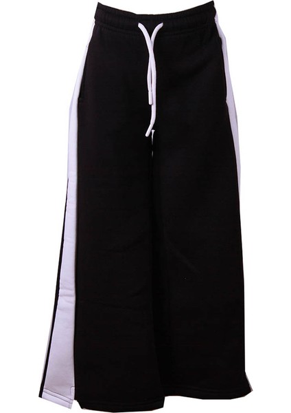 Yan Tek Şerit 3 Ip Siyah Kız Çocuk Eşofman Altı 7383