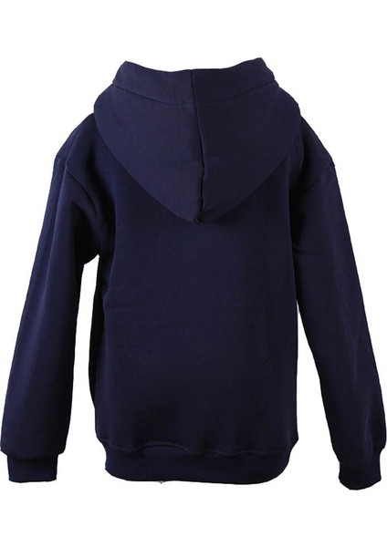 Fermuarlı Kapüşonlu Hırka Lacivert Erkek Çocuk Sweatshirt 3 Ip Şardonlu Basic modelleri