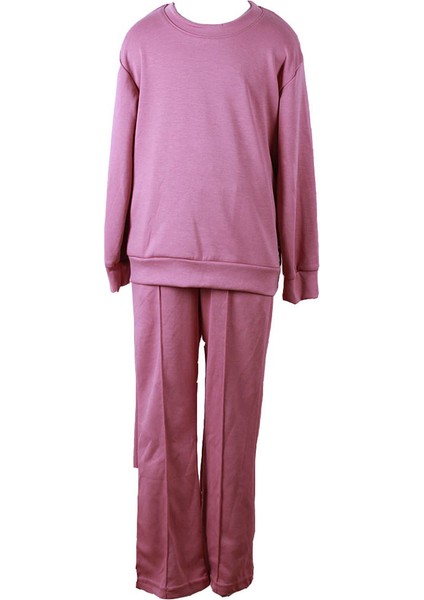 Pudra Kız Çocuk Alt-Üst Takım O Yaka Modal