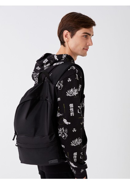 Yeni Sezon Etiket Baskılı Erkek Sırt Çantası