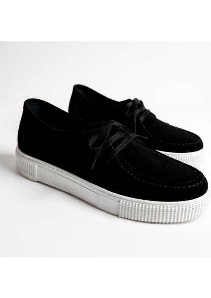 Siyah Süet Hakiki Deri Lastik Bağlı Erkek Sneaker fırsatları