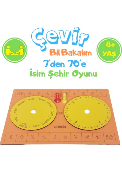 Çevir Bil Bakalım Öğretici Eğitim Meteryali Turuncu