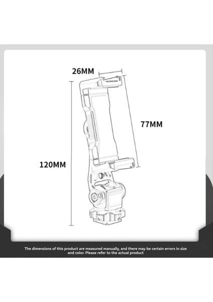 IPhone Android Dslr Için Soğuk Ayakkabı Montajlı Dikey Çekim Kelepçesi ile 360 ° Dönebilen Telefon Tutucu 1/4 Inç Konular (Yurt Dışından) modelleri