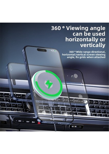 T50 Araç Manyetik Telefon Tutucu - Magsafe Için 15W Hızlı Kablosuz Şarj Cihazı Mıknatıslı Araç Montaj Hava Firar/gösterge Paneli Tutucu (Yurt Dışından) fırsatları