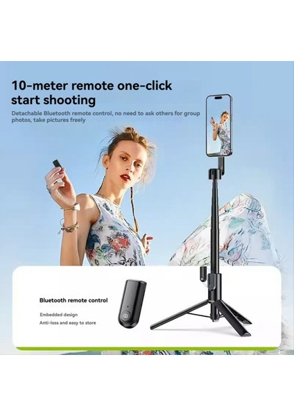 Manyetik Telefon Tripod 1.6m Kablosuz Uzak Taşınabilir Telefonlarla Uzatılabilir Selfie Stick iPhone Android Telefon A (Yurt Dışından) fırsatları