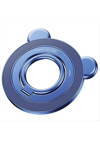 Manyetik Telefon Kavrama Tutucu Taşınabilir Parmak Yüzük Standı 360 ° Döndürme 90 ° Flip Kickstand, Akıllı Telefonlar Mavisi (Yurt Dışından)