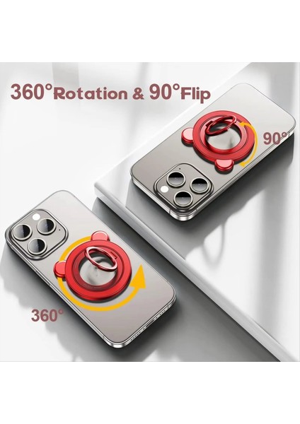 Manyetik Telefon Kavrama Tutucu Taşınabilir Parmak Yüzük Standı 360 ° Döndürme 90 ° Flip Kickstand, Akıllı Telefonlar Mavisi (Yurt Dışından) indirimleri