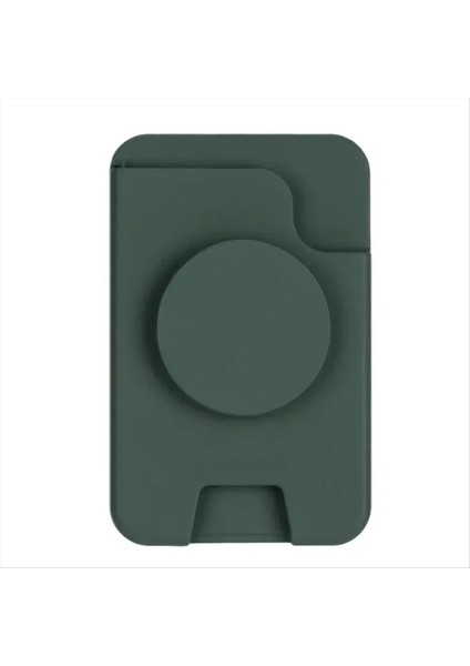 Magsafe Için Manyetik Kartlıklı Cüzdan IPhone 16 17 Pro Samsung S25 S26 Macsafe Cep Telefonu Kavrama Tok Parmak Yüzük C (Yurt Dışından)