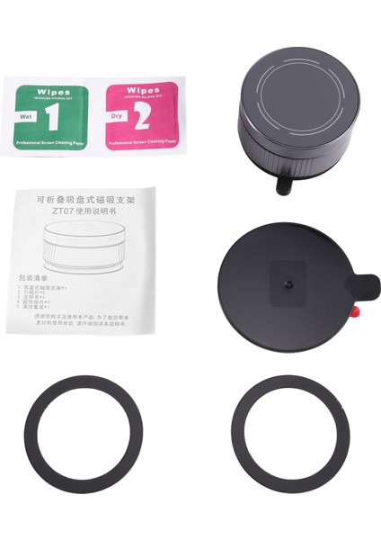 Güçlü Manyetik Araç Telefonu Tutucu Katlanabilir 360° Dönme Araba/masa/banyo Için Vakum Adsorpsiyon Evrensel Telefon Tutucu (Yurt Dışından)