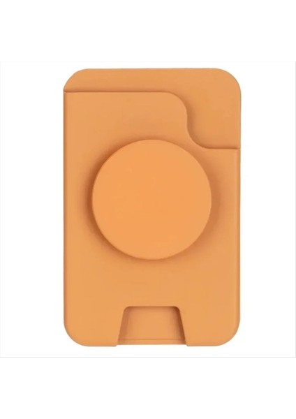 Magsafe Için Manyetik Kartlıklı Cüzdan IPhone 16 17 Pro Samsung S25 S26 Macsafe Cep Telefonu Kavrama Tok Parmak Yüzük B (Yurt Dışından)