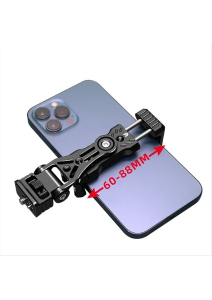 IPhone Android Dslr 1/4 Inç Konular Için Soğuk Ayakkabı Montajlı Dikey Çekim Kelepçesi ile 360 ° Dönebilen Metal Telefon Tutucu (Yurt Dışından) modelleri