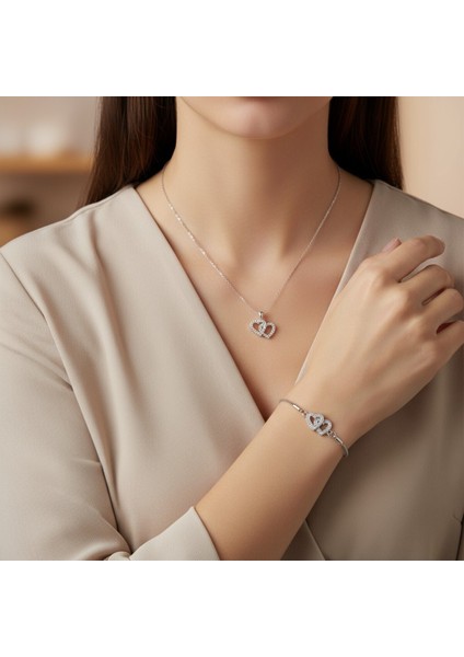 Nerovia Kalpli Kolye Bileklik Seti Çelik Takı | Kutulu Çantalı Kadın Hediye | Sevgiliye Eşe Arkadaşa fiyatları