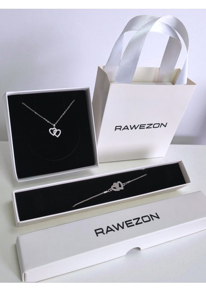 Nerovia Kalpli Kolye Bileklik Seti Çelik Takı | Kutulu Çantalı Kadın Hediye | Sevgiliye Eşe Arkadaşa modelleri