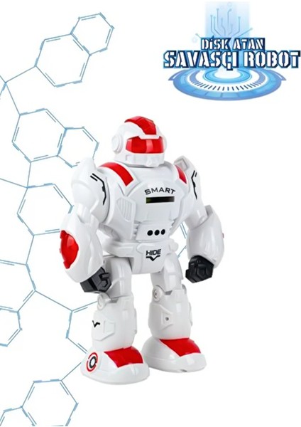 Uzaktan Kumandalı Full Fonksiyonlu Disk Atan Savaşçı Robot Kırmızı 27115 fiyatları